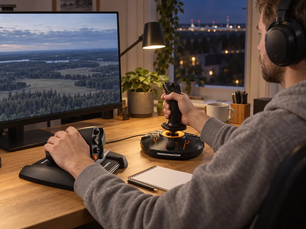 Användning joystick: Thrustmaster T.16000M FCS HOTAS i vardagen