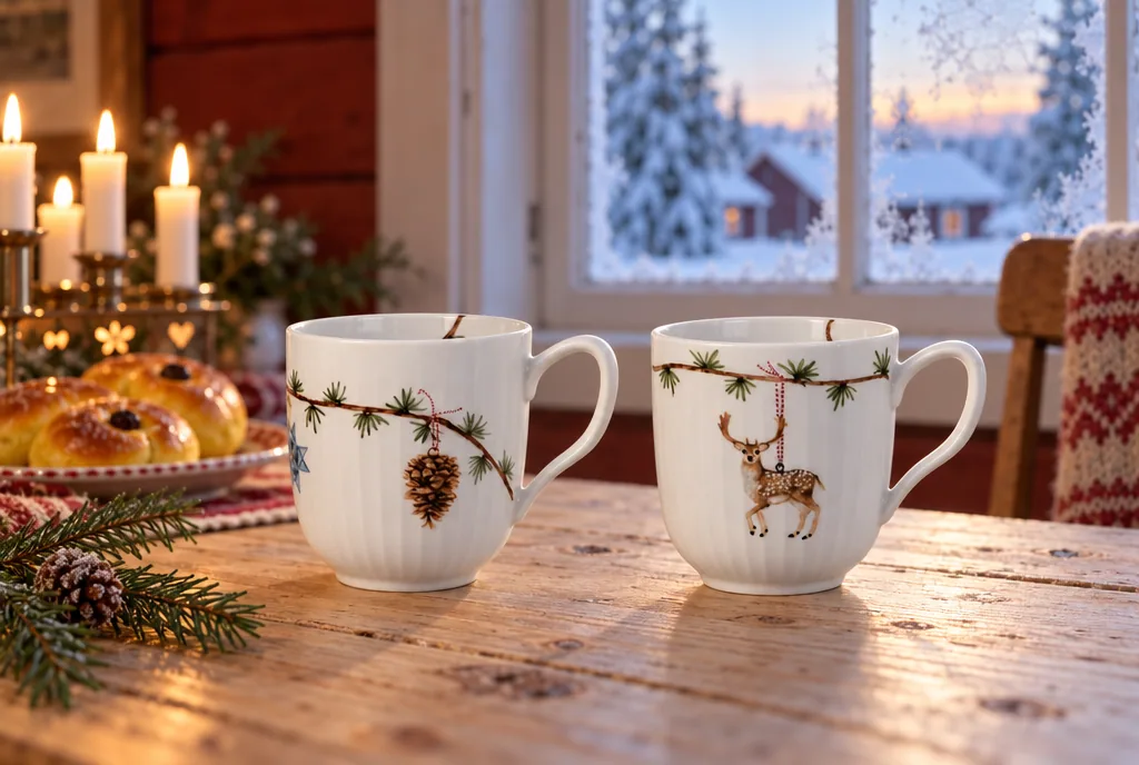 testx.se testar Kähler Hammershøi Christmas mugg 2-pack: bästa samlarmuggar i vardagsmiljö