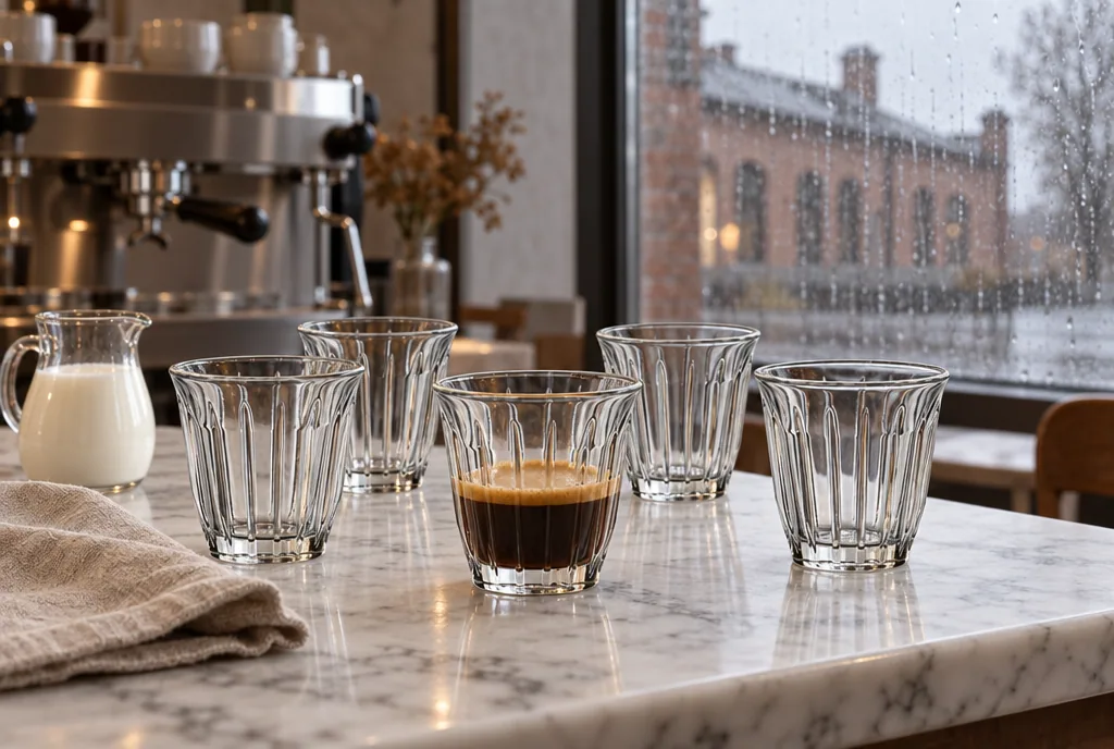 testx.se testar La Rochère Zinc 10 cl 6-pack: bästa för espresso och cortado i vardagsmiljö