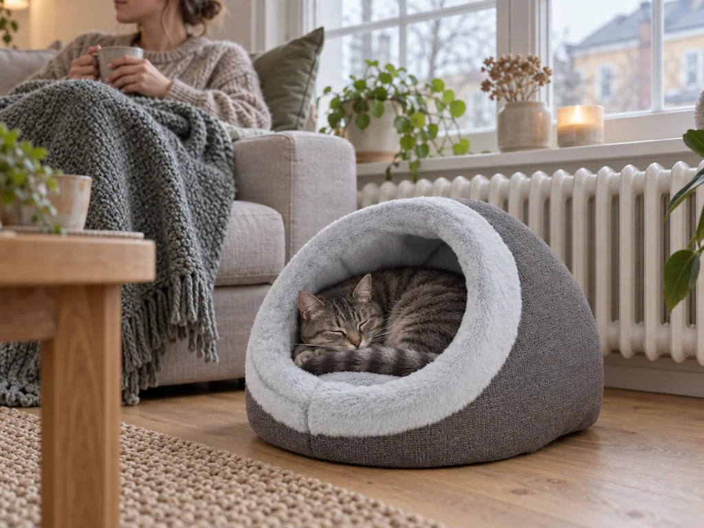 Användning kattbädd: Kerbl Jana Gosegrotta i vardagen