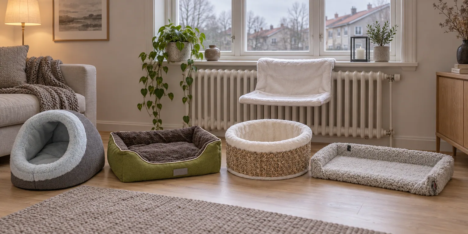 Testvinnarna från testet av kattbädd: Kerbl Jana Gosegrotta, Trixie De Luxe elementbädd, Trixie Calida fönsterbädd, Kerbl Samuel 50 cm, vidaXL rund sjögräskorg