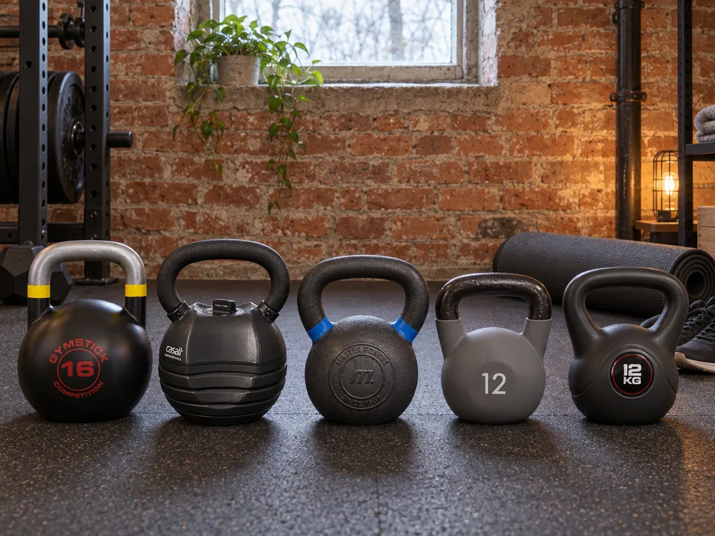 Olika sorters kettlebell: de fem testade modellerna sida vid sida