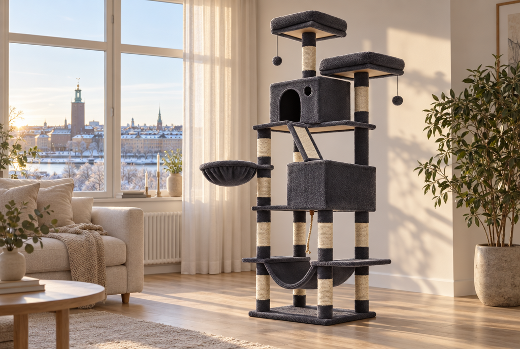 testx.se testar Feandrea XXL 206 cm: bästa för flera katter i vardagsmiljö