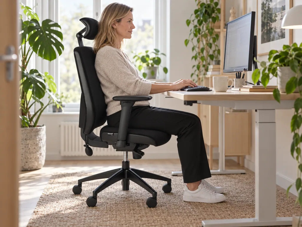 Användning kontorsstol: Sun-Flex Officechair HB i vardagen