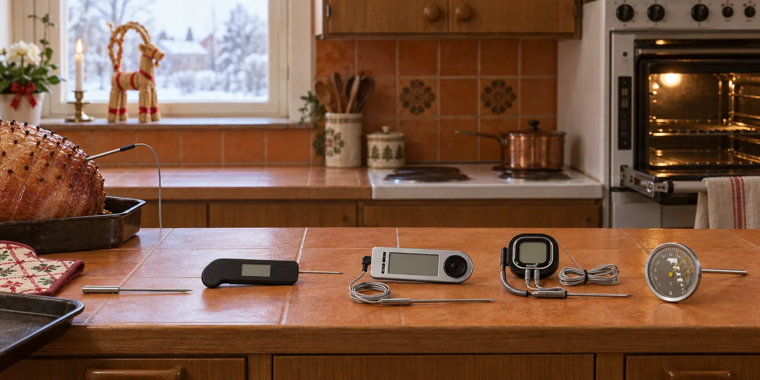 Testvinnarna från testet av köttermometer: MEATER Pro, ETI Thermapen ONE, Rösle Digital med kabel, Mustang Digital Bluetooth, WMF Scala analog