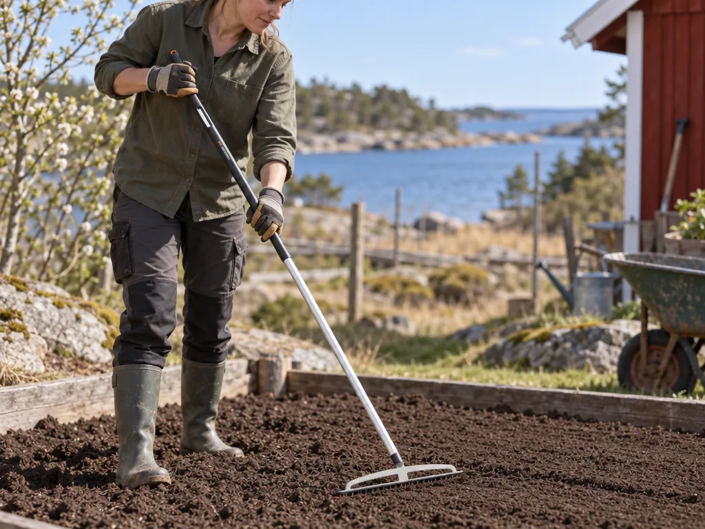 Användning kratta: Fiskars Xact Soil Rake i vardagen
