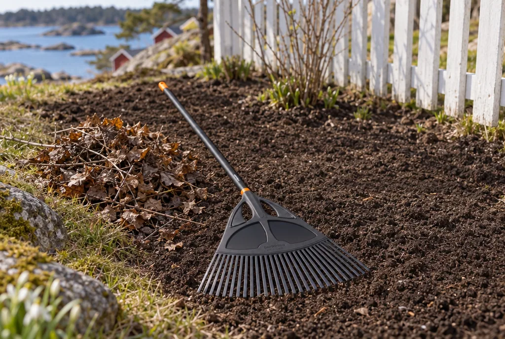 testx.se testar Fiskars Solid XL Leaf: bästa lövräfsan för stora gräsmattor i vardagsmiljö