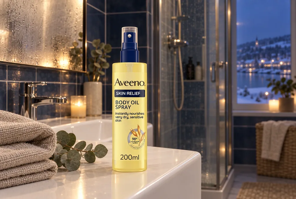 testx.se testar Aveeno Skin Relief Body Oil Spray: bästa billiga i vardagsmiljö