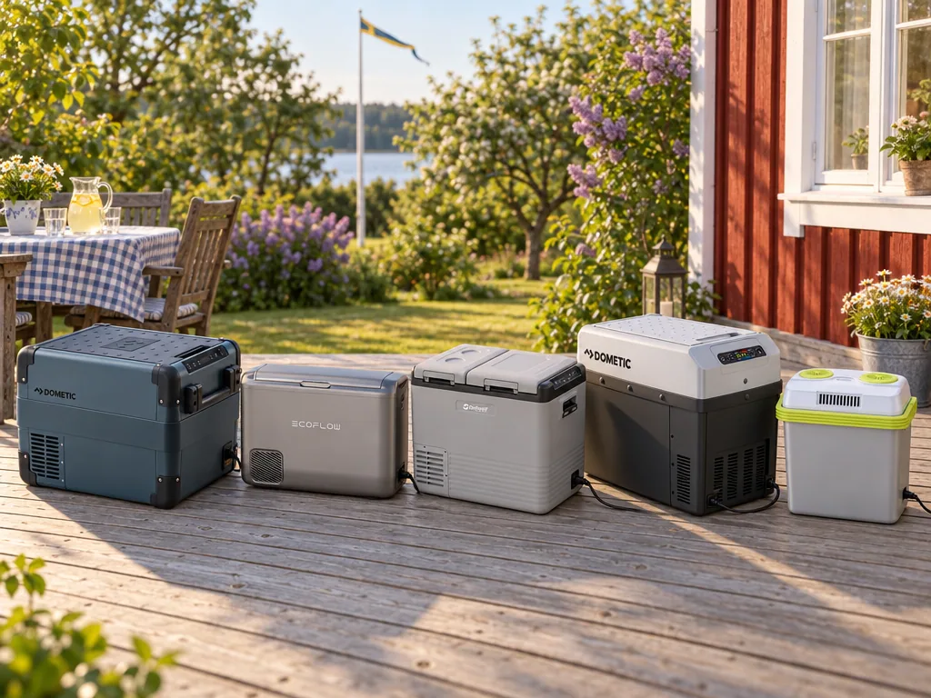 Olika sorters kylbox: de fem testade modellerna sida vid sida