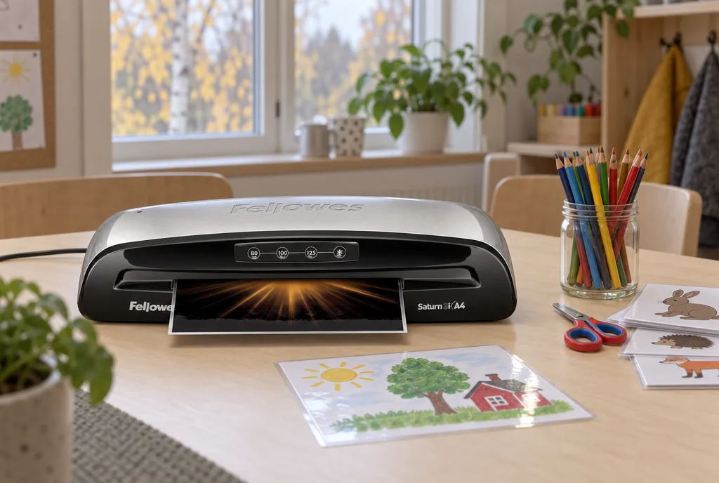 testx.se testar Fellowes Saturn 3i A4: snabbast igång bland a4-modellerna i vardagsmiljö