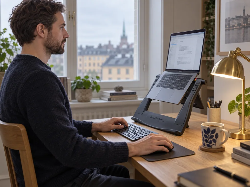 Användning laptopställ: Kensington SmartFit Easy Riser i vardagen