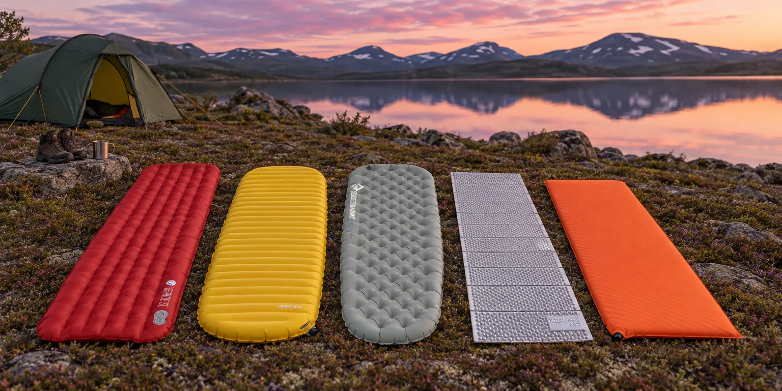 Testvinnarna från testet av liggunderlag: Big Agnes Rapide SL Insulated, Therm-a-Rest NeoAir XLite NXT Large, Sea to Summit Ether Light XR Insulated Large, Therm-a-Rest Z Lite Sol Regular, Briv Royal 75