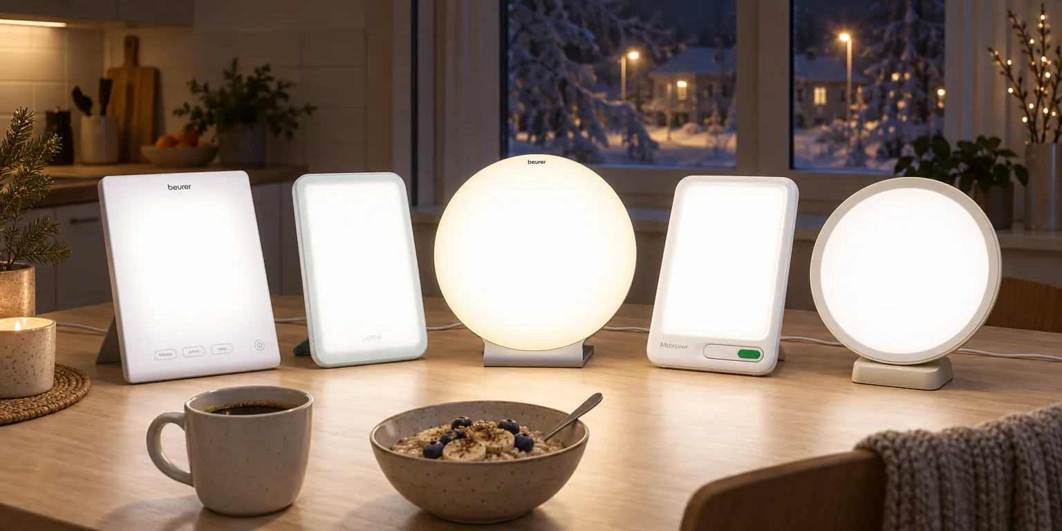 Testvinnarna från testet av ljusterapilampa: Beurer TL 45 Perfect Day, Lumie Vitamin L, Beurer TL 50, Medisana LT 460, Lumie Dash