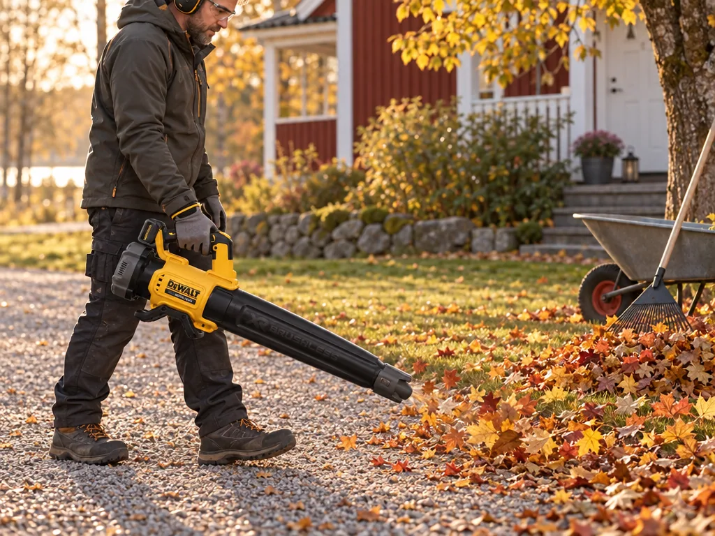 Användning lövblås: Dewalt DCMBL562N-XJ Solo i vardagen