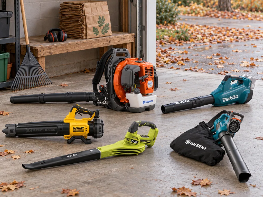 Olika sorters lövblås: de fem testade modellerna sida vid sida