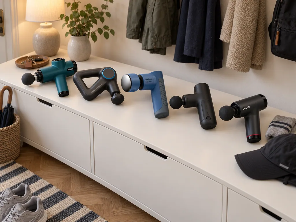 Olika sorters massagepistol: de fem testade modellerna sida vid sida