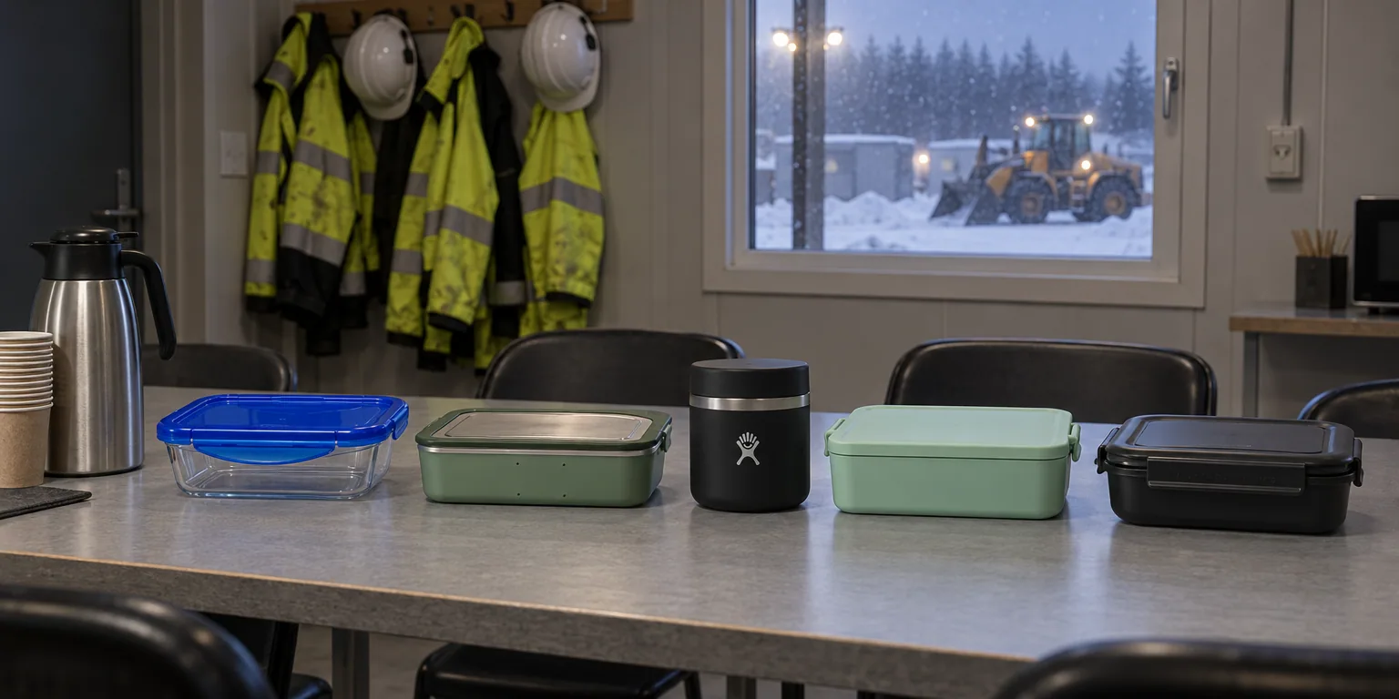 Testvinnarna från testet av matlåda: Pyrex Cook & Go 0,8 l, Klean Kanteen Rise Meal Box 1005 ml, Hydro Flask Food Jar 591 ml, Brabantia Make & Take Bento 2 l, Smartshake Food Container 800 ml