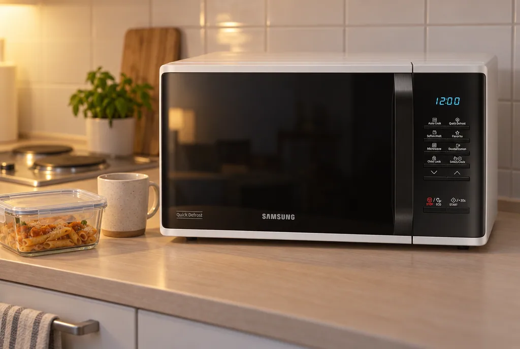 testx.se testar Samsung MS23K3523AW: bästa billiga i vardagsmiljö
