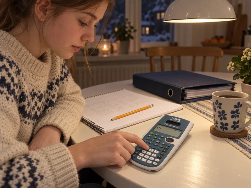 Användning miniräknare: Texas Instruments TI-30XS MultiView i vardagen