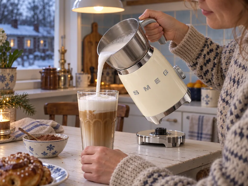 Användning mjölkskummare: Smeg MFF11 50's Style i vardagen