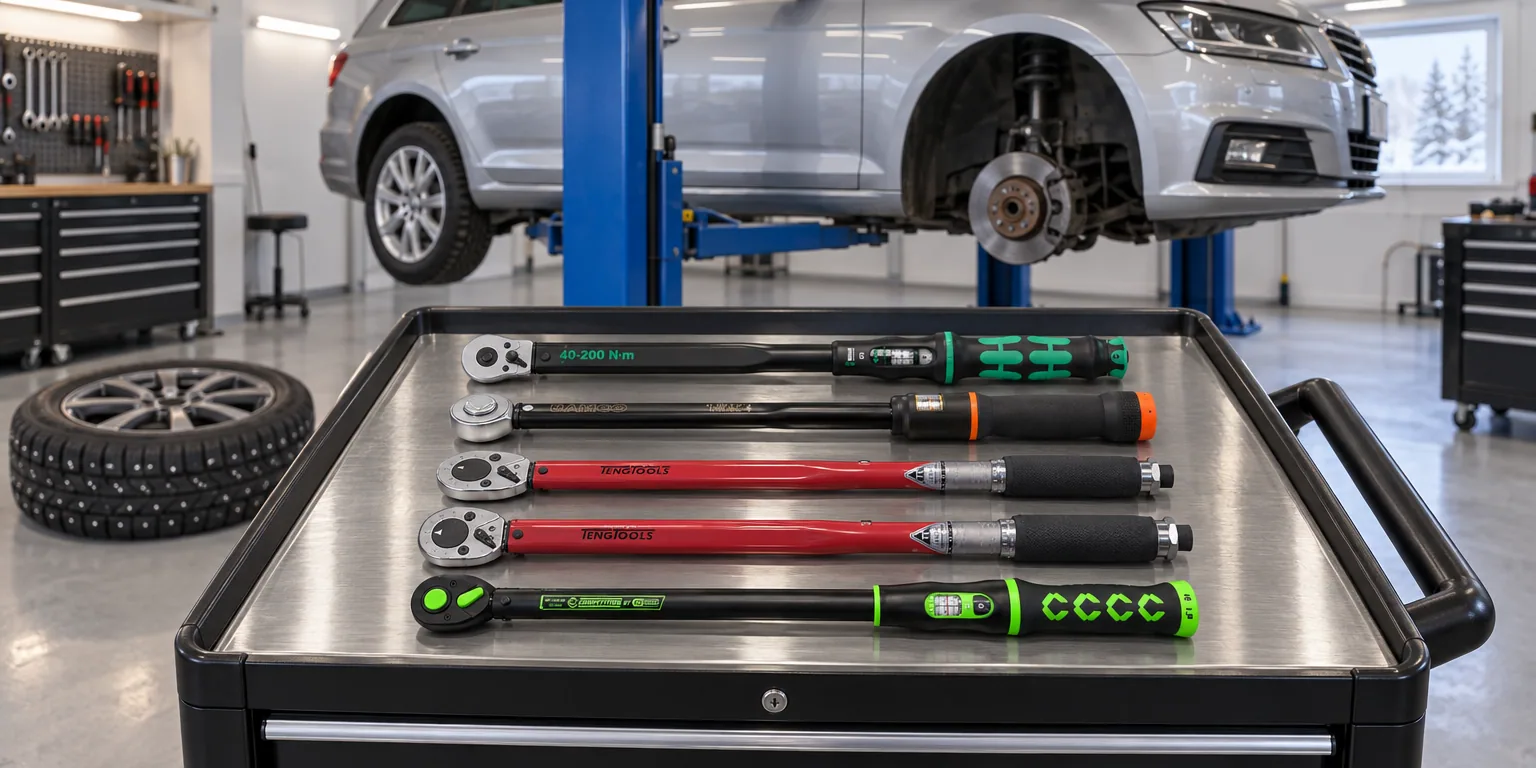 Testvinnarna från testet av momentnyckel: Wera Click-Torque C 3 40–200 Nm, Bahco 74WR-340 60–340 Nm, Teng Tools 3892AG-E3 20–110 Nm, Teng Tools 1492AG-E 5–25 Nm, KS Tools 512.0025 60–320 Nm