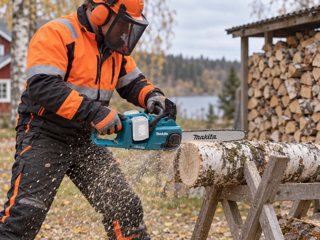 Användning motorsåg: Makita DUC353Z Solo i vardagen
