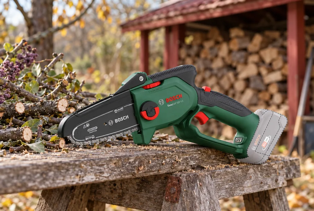 testx.se testar Bosch EasyChain 18V-15-7: bästa minisågen i vardagsmiljö