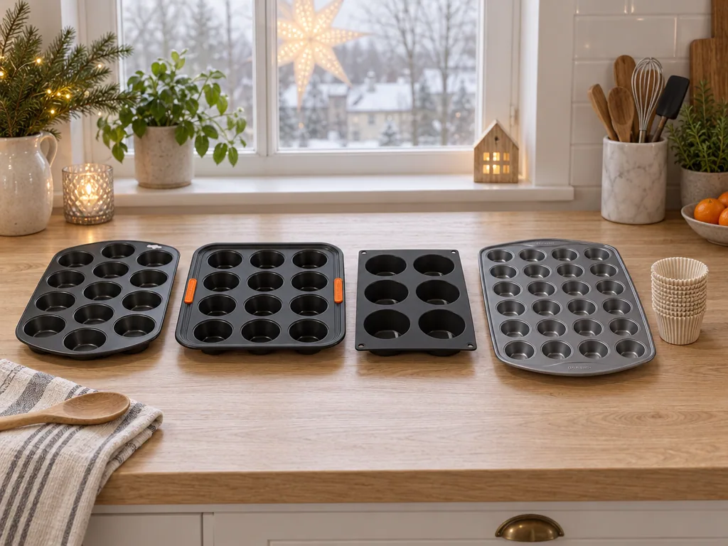 Olika sorters muffinsform: de fem testade modellerna sida vid sida