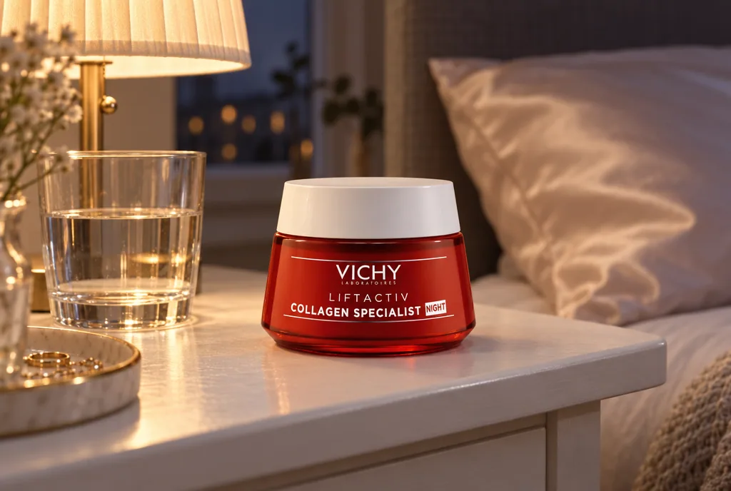 testx.se testar Vichy Liftactiv Collagen Specialist Night: nattkräm bäst i test i vardagsmiljö