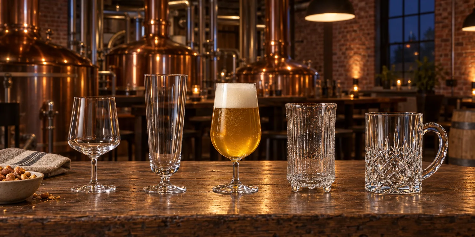 Testvinnarna från testet av ölglas: Iittala Essence Ölglas 48cl 4st, Orrefors Beer Pils 45cl 4st, Rosendahl Grand Cru Ölglas 50cl 2st, Iittala Ultima Thule Ölglas 60cl 2st, Nachtmann Noblesse Ölsejdel 60cl