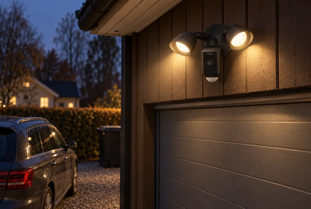 testx.se testar Ring Floodlight Cam Wired Plus: bästa strålkastarkameran i vardagsmiljö