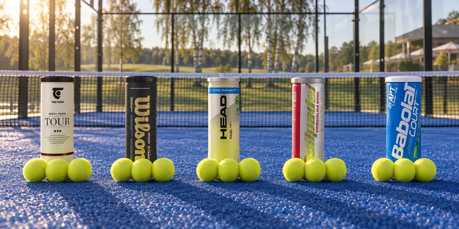 Testvinnarna från testet av padelbollar: Tretorn Serie+ Padel Tour, Wilson Premier Padel Speed, Head Padel Pro+, Bullpadel Premium Pro, Babolat Court X3
