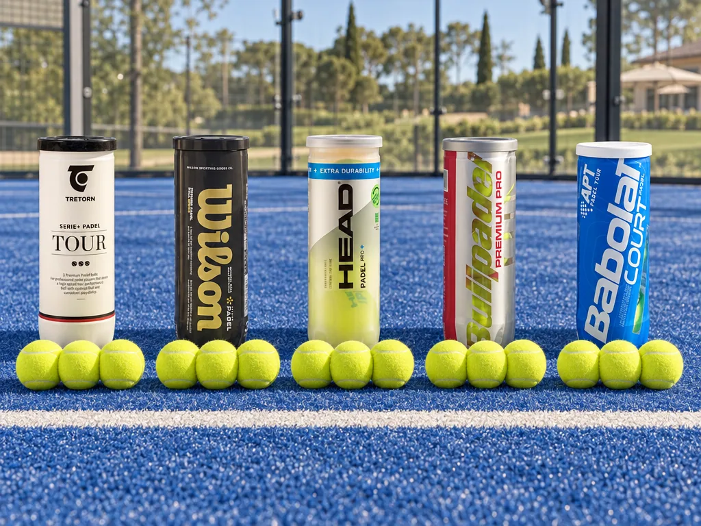 Olika sorters padelbollar: de fem testade modellerna sida vid sida