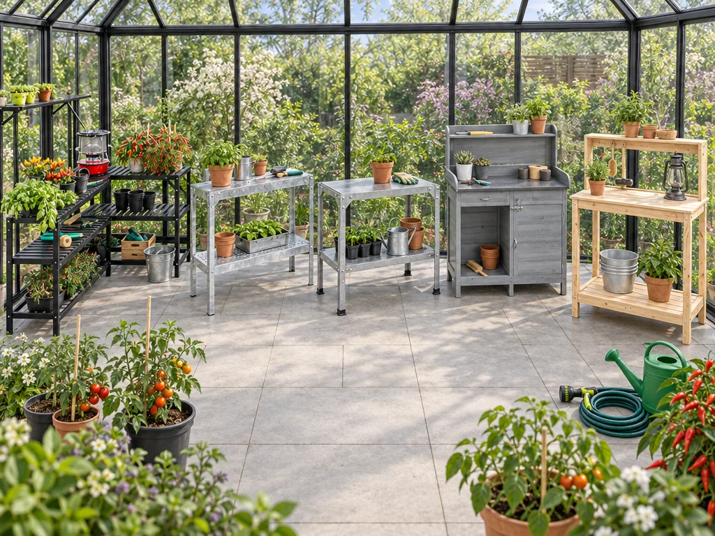 Olika sorters planteringsbord: de fem testade modellerna sida vid sida