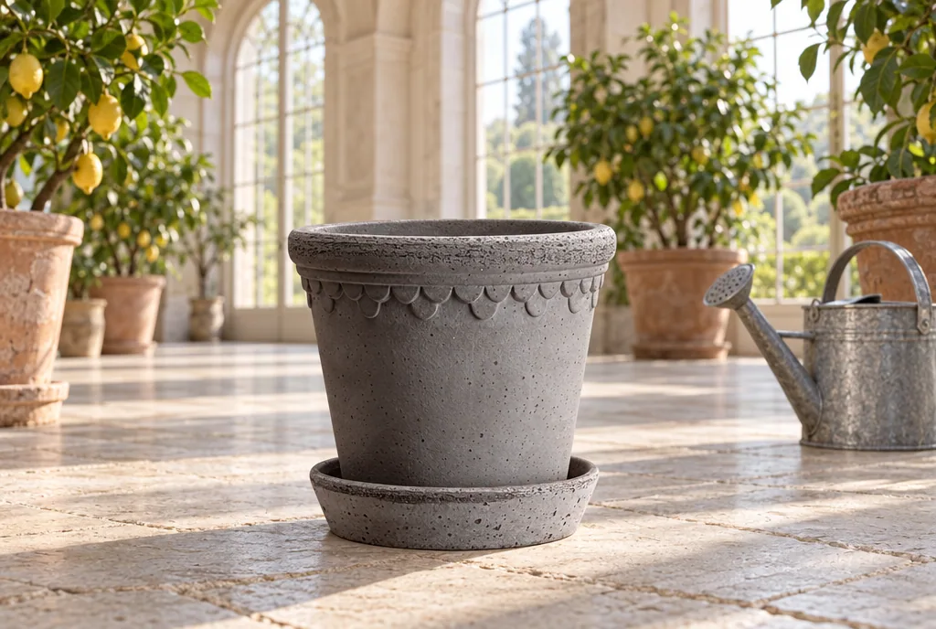 testx.se testar Bergs Potter Københavner Raw Grey 21 cm: planteringskruka bäst i test i vardagsmiljö