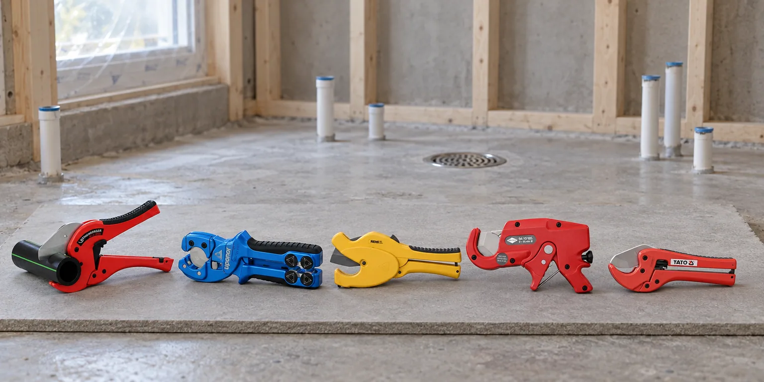 Testvinnarna från testet av plastavskärare: Rothenberger Rocut TC 50 Professional, Uponor Multi 12-25, Rems ROS P 63 S, Knipex 94 10 185, Yato YT-2231