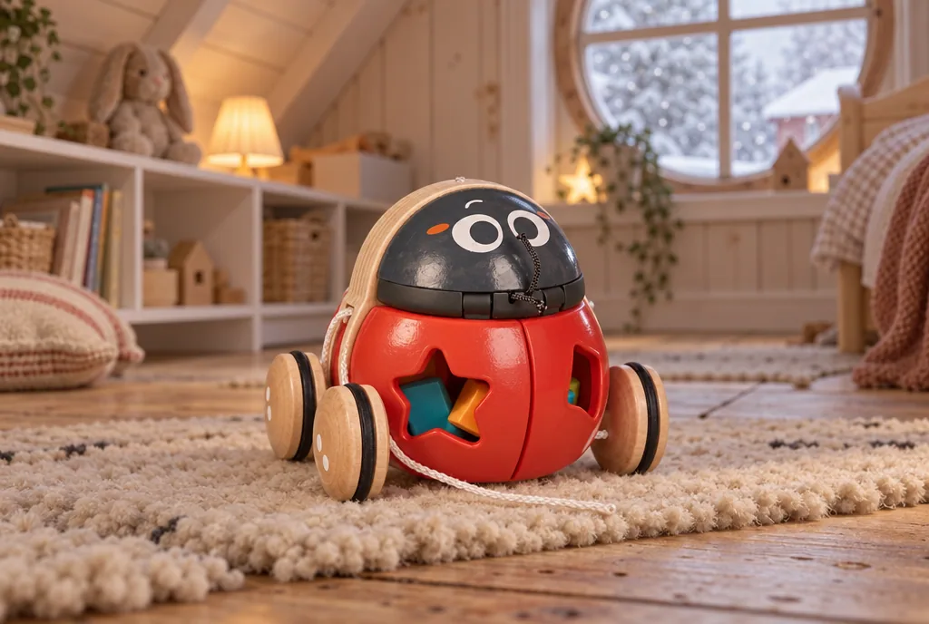 testx.se testar Hape Shape Sorter Ladybug: bästa dragbara plocklåda i vardagsmiljö