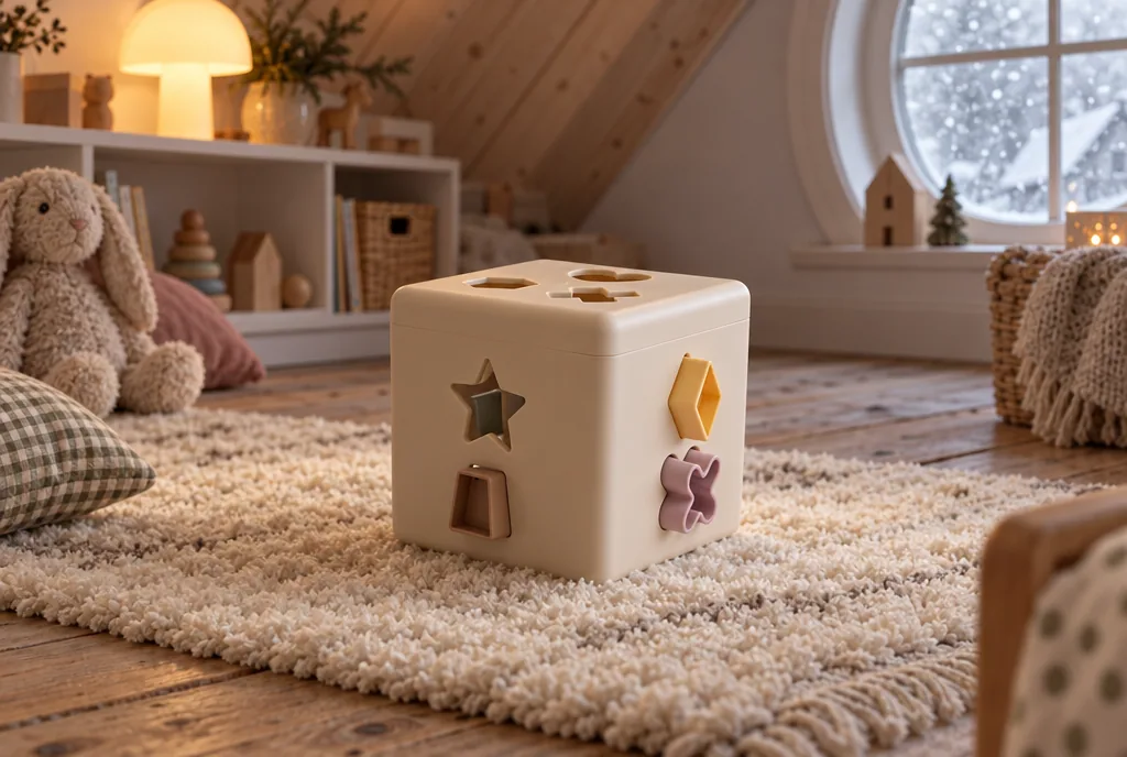 testx.se testar Mushie Shape Sorting Box: bästa premiumvalet i vardagsmiljö