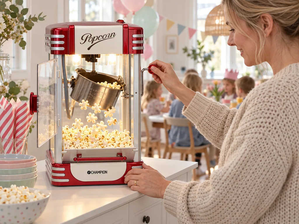 Användning popcornmaskin: Champion Retro XL PCM406 i vardagen