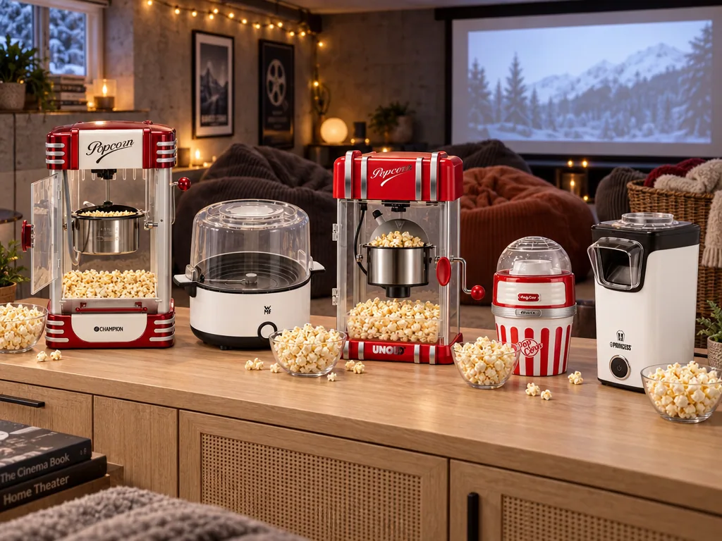 Olika sorters popcornmaskin: de fem testade modellerna sida vid sida