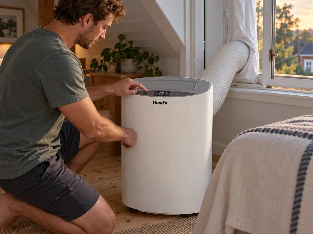 Användning portabel AC: Wood's Cortina Silent 12K WiFi White i vardagen