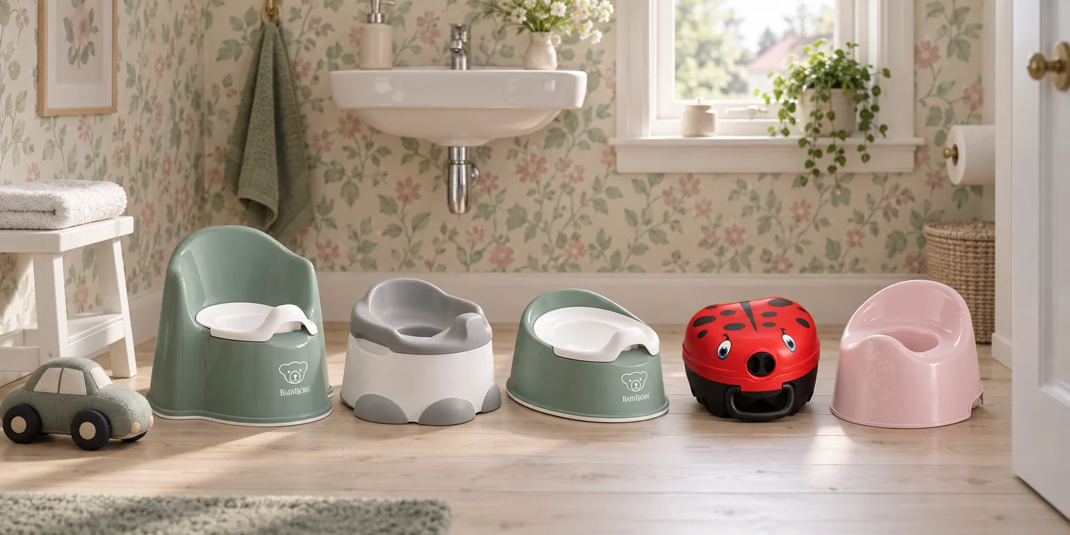 Testvinnarna från testet av potta: BabyBjörn Pottstol, Bumbo Step n Potty, BabyBjörn Smart Potta, My Carry Potty Ladybird, Orthex Potta