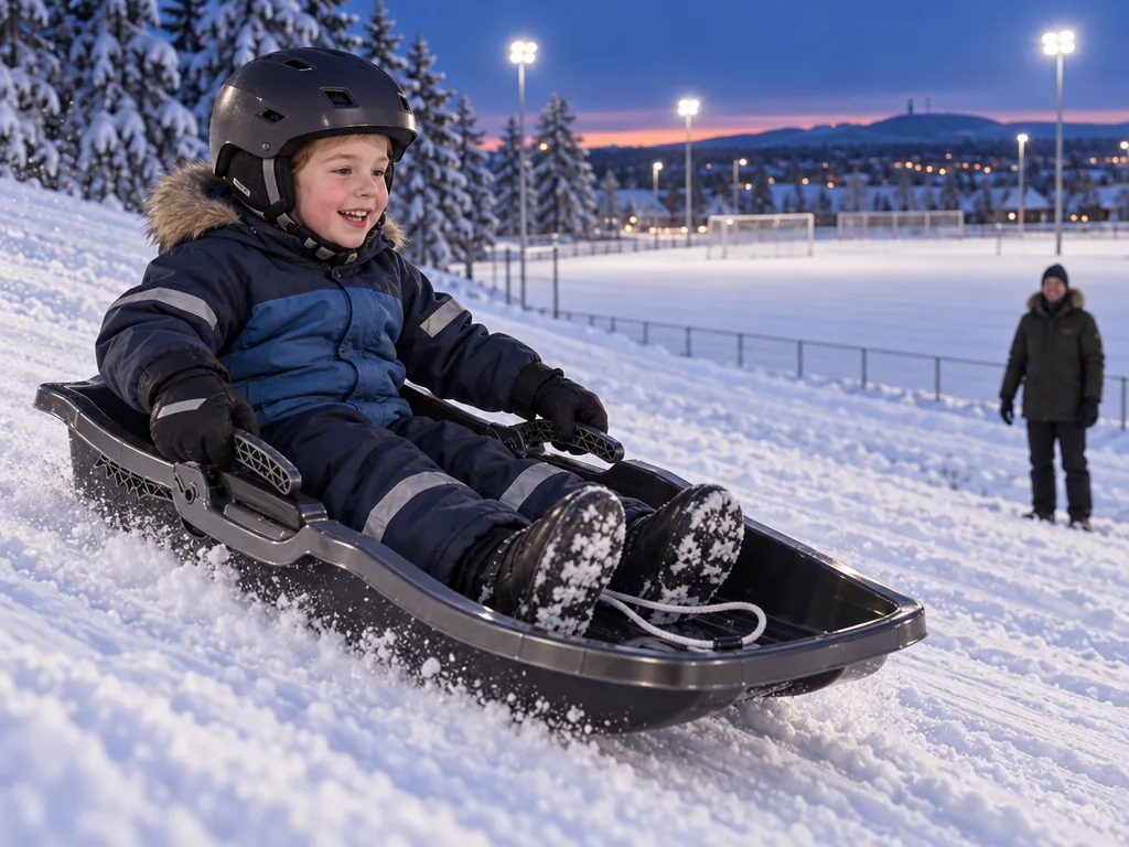 Användning pulka: Stiga Pacer med broms i vardagen