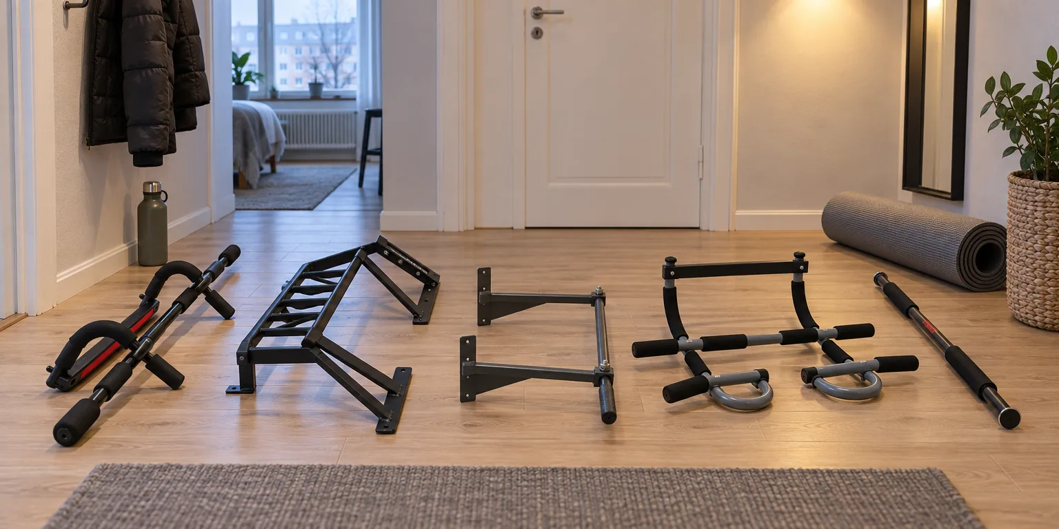 Testvinnarna från testet av pull up-stång: Abilica Doorgym Advanced, Master Fitness Pro Chin Up Bar, Gymstick Pro Chinning Bar, Iron Gym Xtreme, Gymstick Active Chin Up Bar