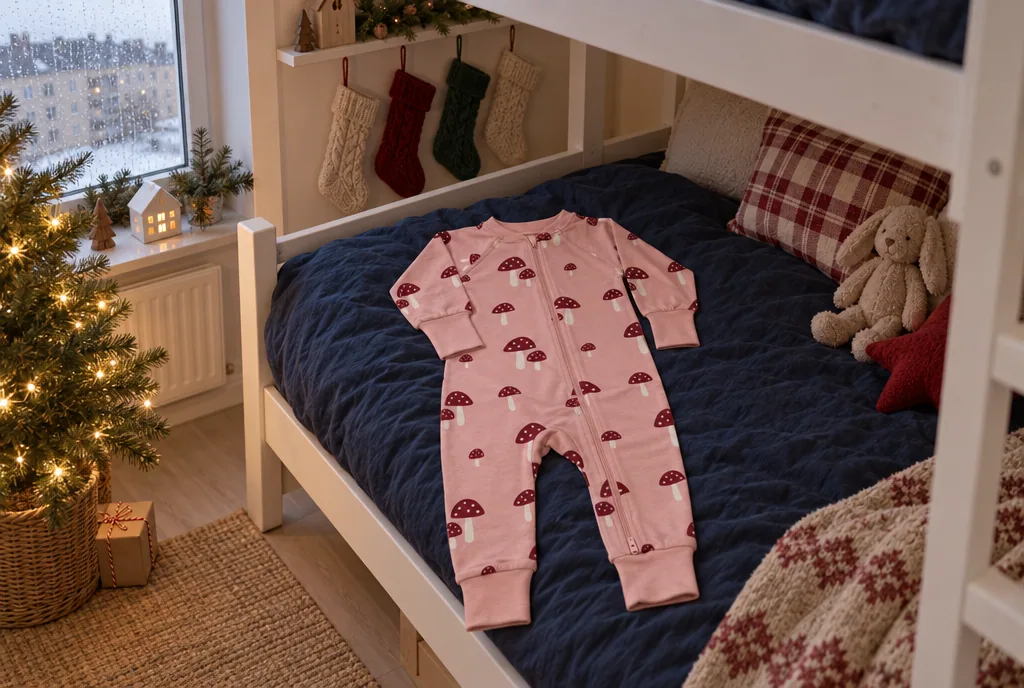 testx.se testar Geggamoja Pyjamas Bambu Pink Mushroom: bästa bambupyjamasen i vardagsmiljö