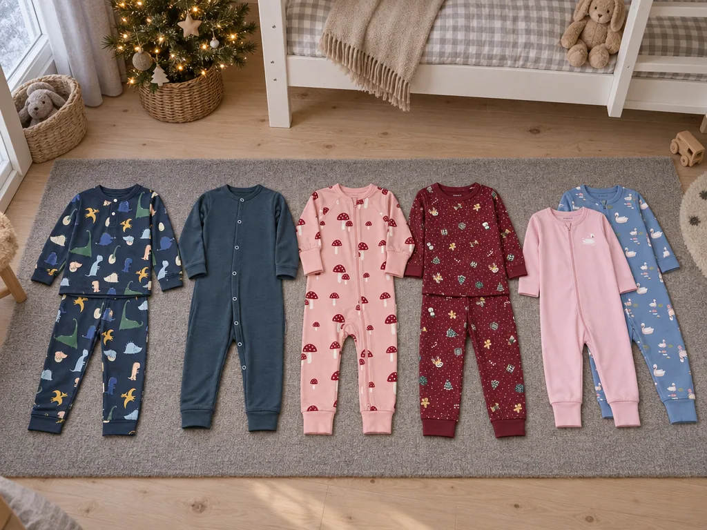 Olika sorters pyjamas barn: de fem testade modellerna sida vid sida