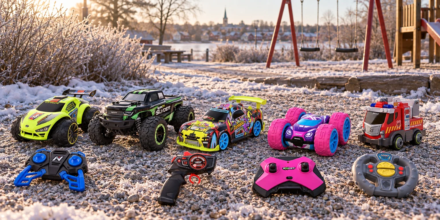 Testvinnarna från testet av radiostyrd bil barn: Nikko VaporizR 4, Blackzon Slyder MT, Dickie Toys Tornado Drift, Silverlit Exost 360 Cross MX, Nikko My First brandbil