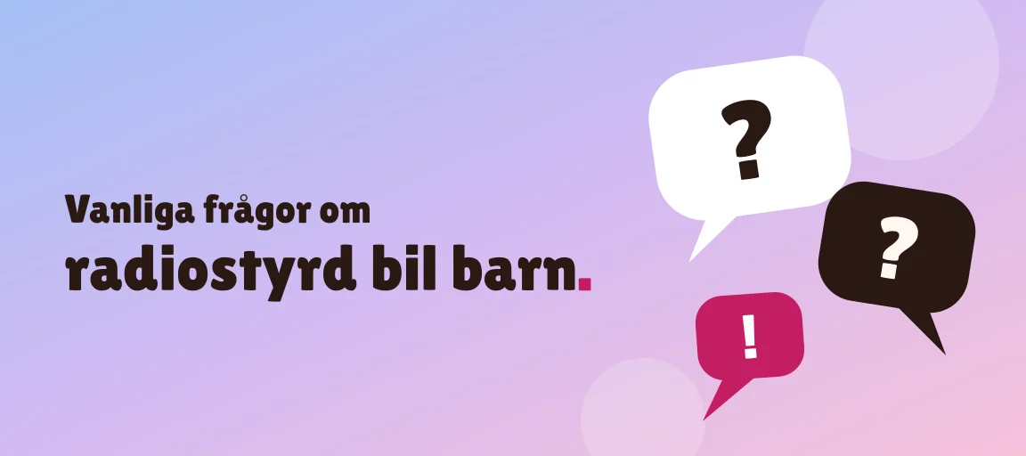 Vanliga frågor om radiostyrd bil barn