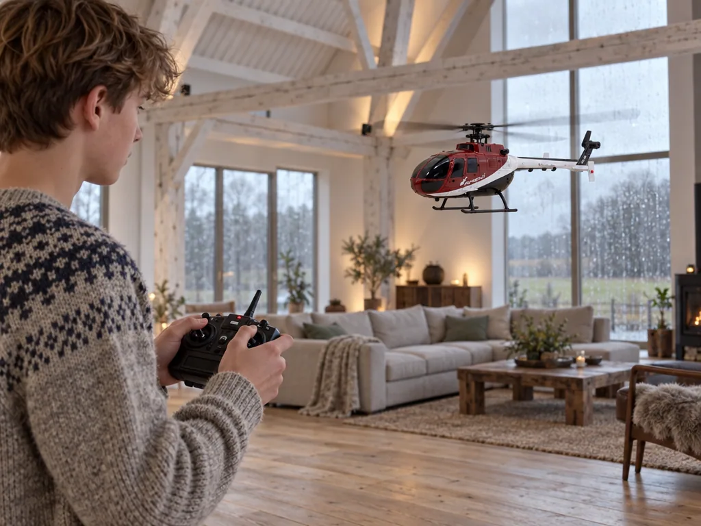 Användning radiostyrd helikopter: Amewi AFX-105 X i vardagen
