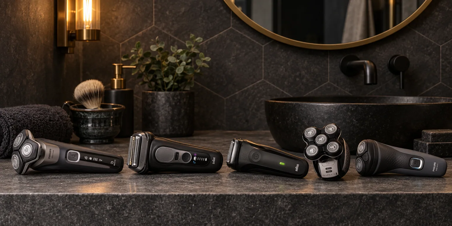 Testvinnarna från testet av rakapparat: Philips Series 5000 S5887, Braun Series 9 9660CC Pro Rakapparat, Braun Series 3 300s Black, Remington Ultimate Series RX5 XR1500, Philips Series 1000 S1142